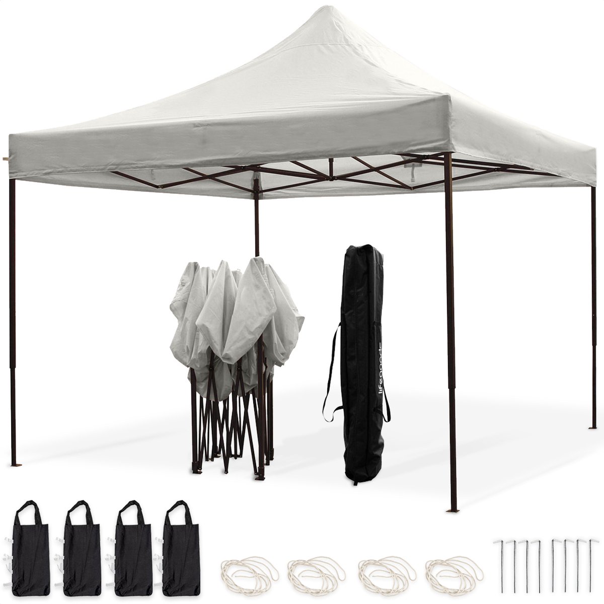 LifeGoods Partytent 3x3 Draagtas Met Wieltjes