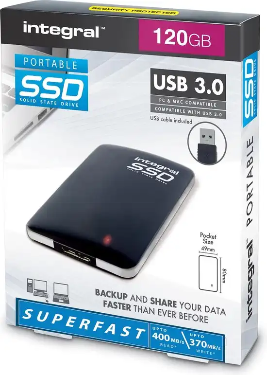 IIntegral Draagbare SSD Harde Schijf - 120 GB