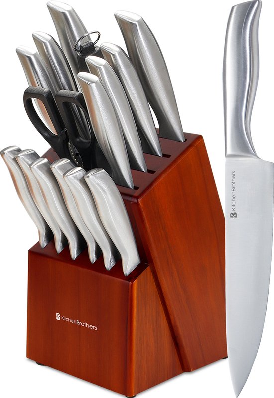 KitchenBrothers Messenset 16-Delig Acacia Wood