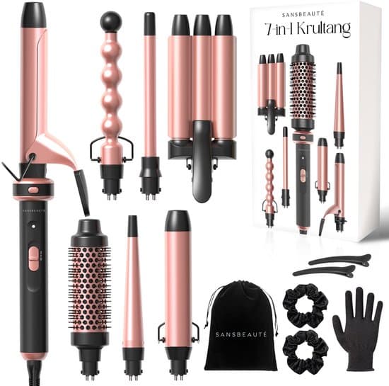 Sansbeauté 7-in-1 Krultang met Wafeltang