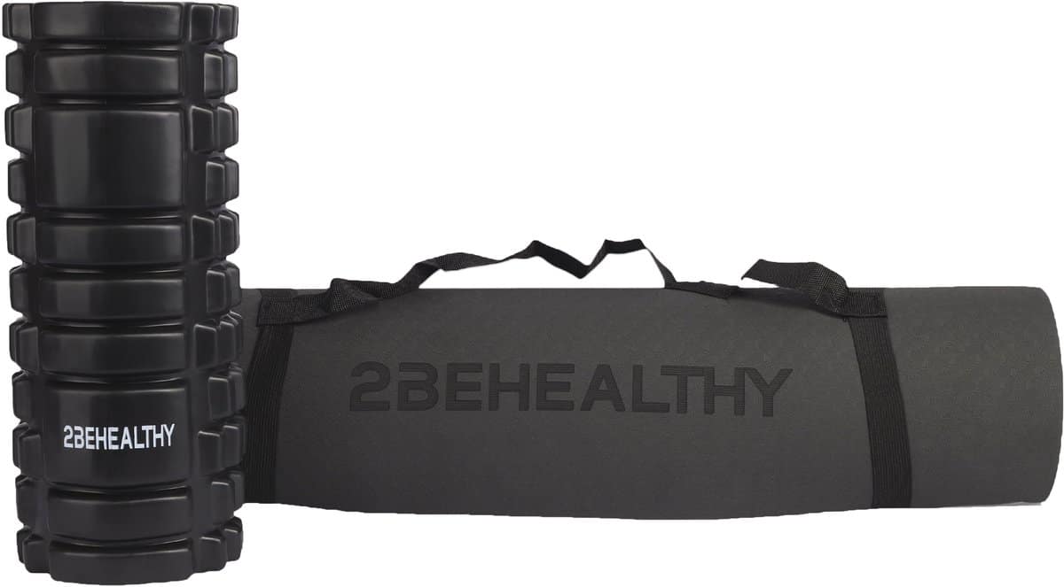 2BEHEALTHY Yogamat & Foamroller Set