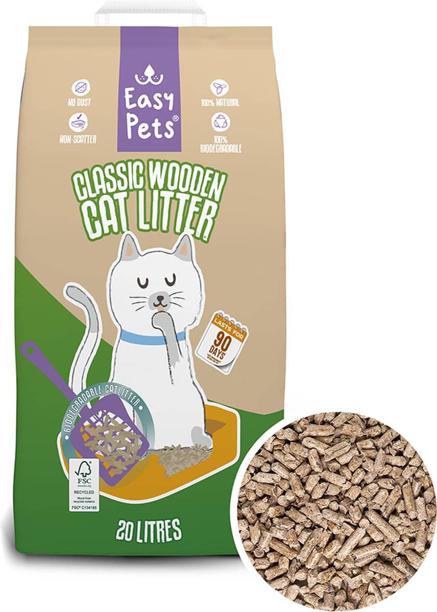 Easypets Houtkorrel Kattenbakvulling