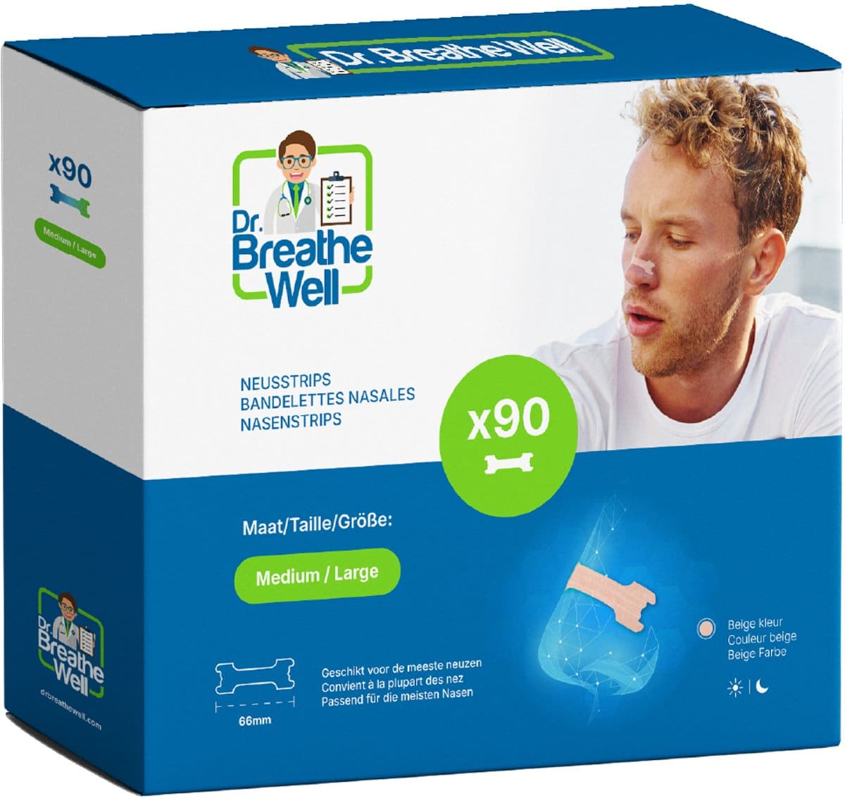 Dr. Breathe Well Neusstrips 90 stuks