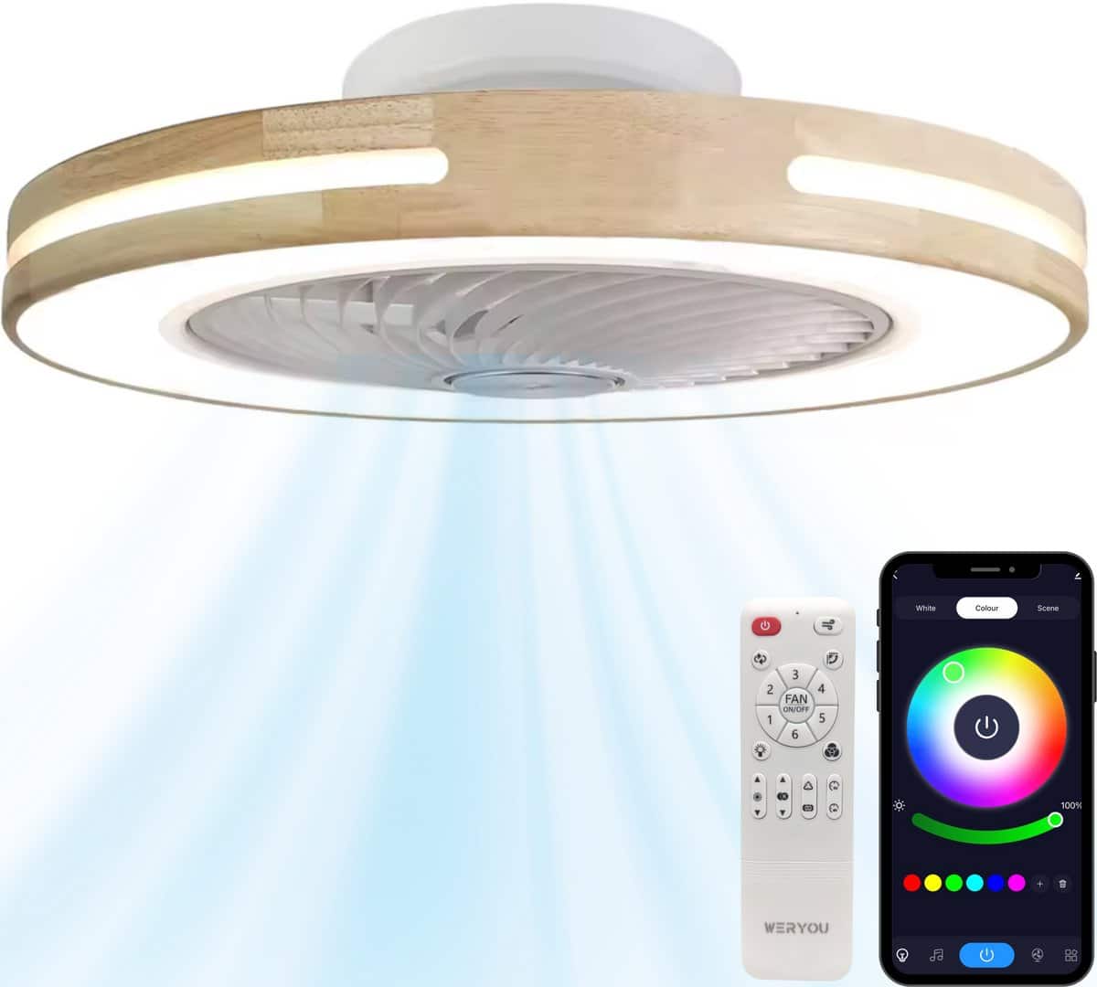 WERYOU illuminAIR Plafondventilator