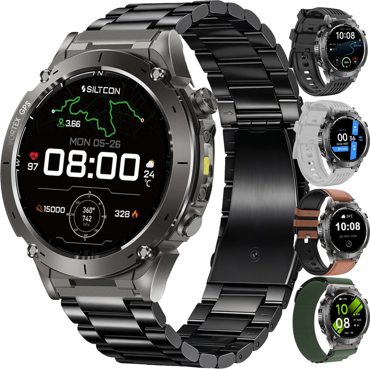 Siltcon Vortex GPS Smartwatch Heren