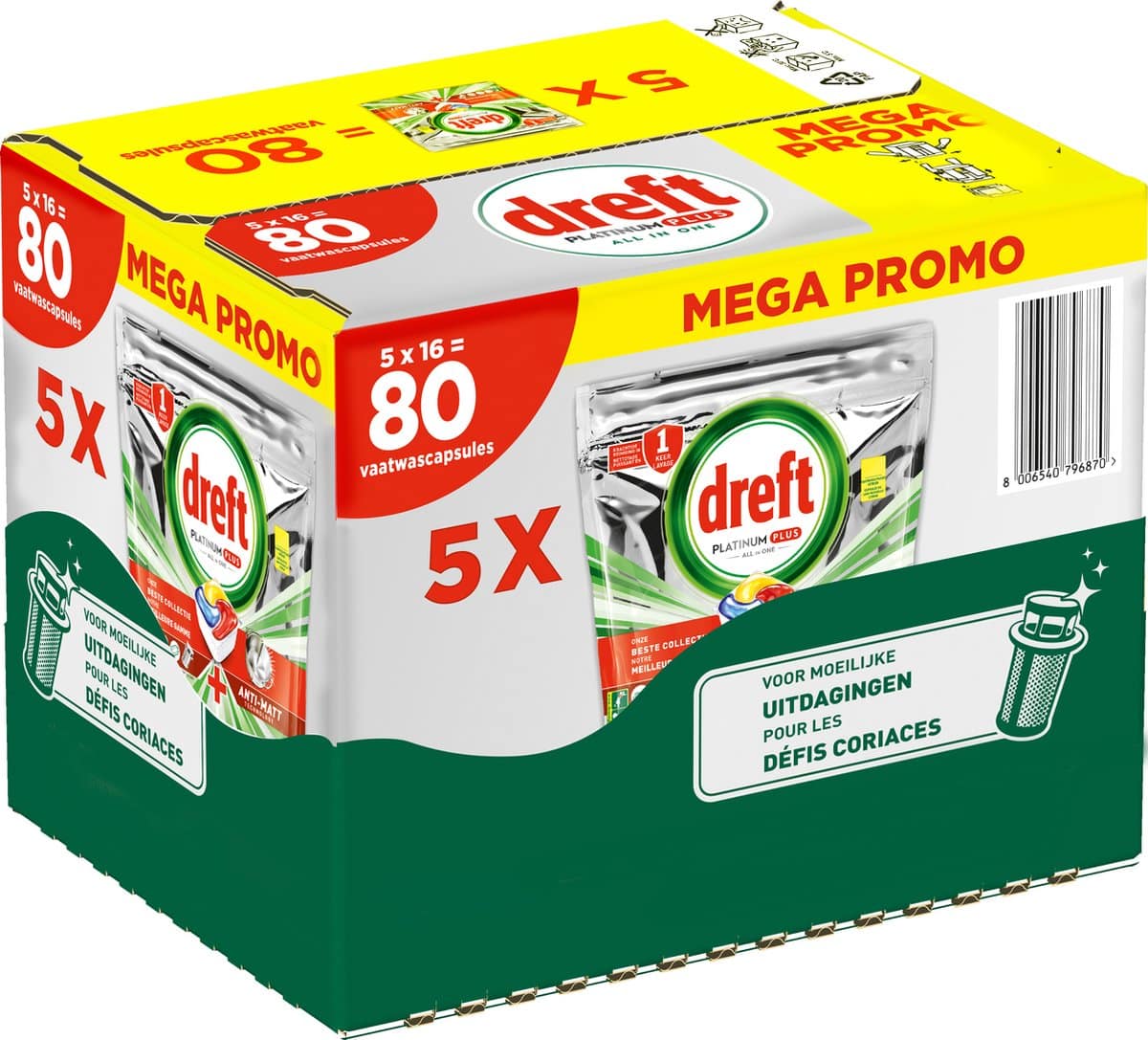Dreft Platinum Plus vaatwastabletten
